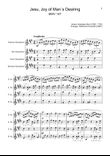 J. S. Bach - Jesu, Joy of Man´s Desiring. Saxophone Quartet with Parts.