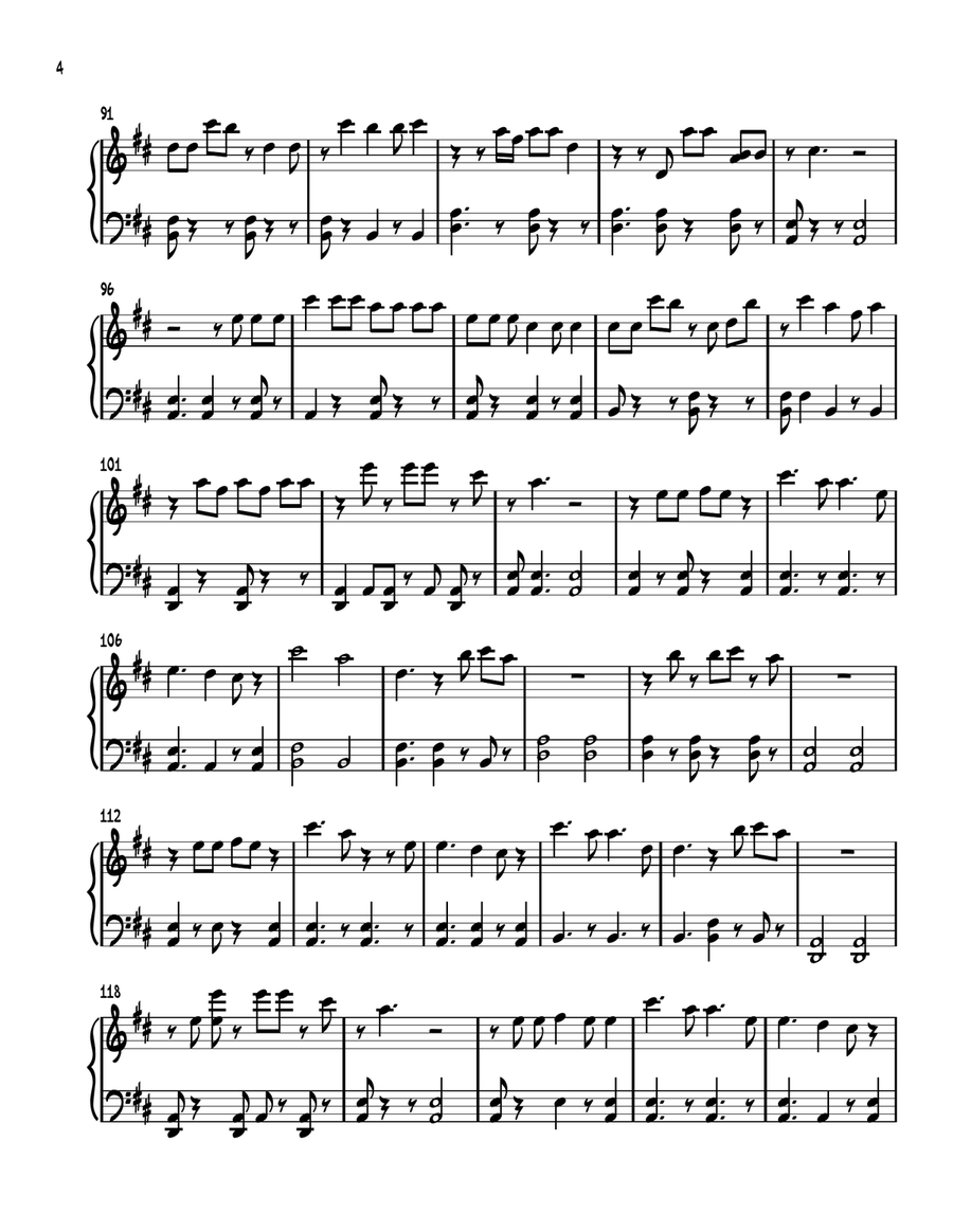 What's Up What's Up Easy Piano scores gallery preview page 4