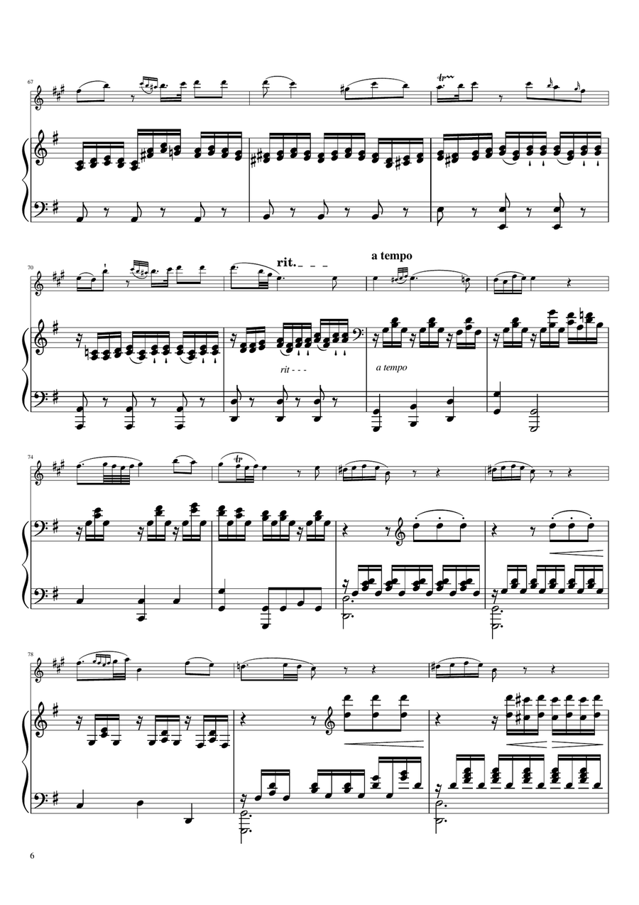 Sonta for 2 Pianos D major 2nd mov. Andante KV448 6.375a / Clarinet & Piano B-Flat Clarinet scores gallery preview page 6