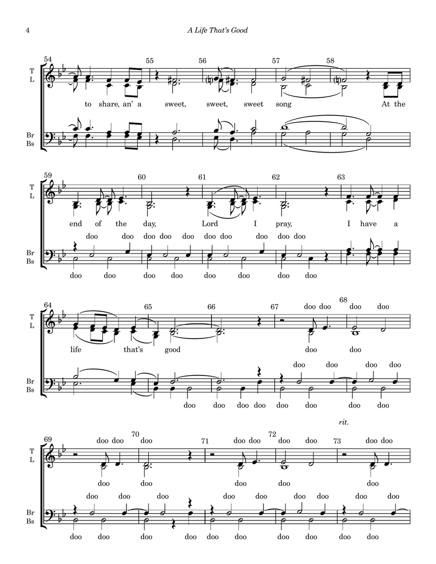 A Life That's Good A Life That's Good 4-Part scores gallery preview page 4