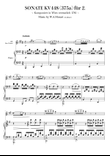 Sonta for 2 Pianos D major 2nd mov. Andante KV448 6.375a / Bass Clarinet & Piano