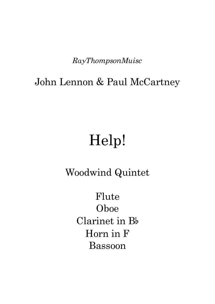 Help! Woodwind Quintet scores gallery preview page 2