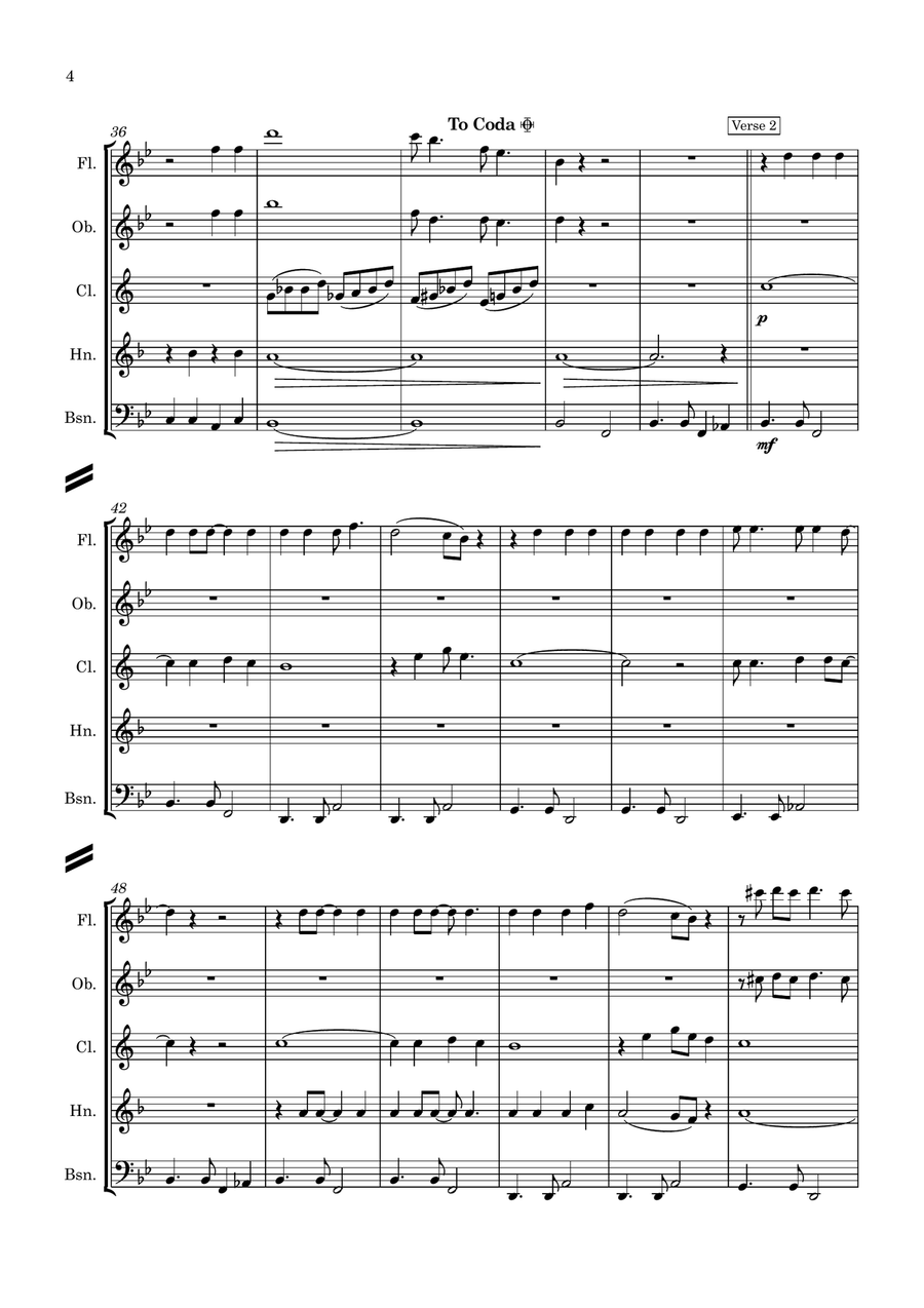 Help! Woodwind Quintet scores gallery preview page 5