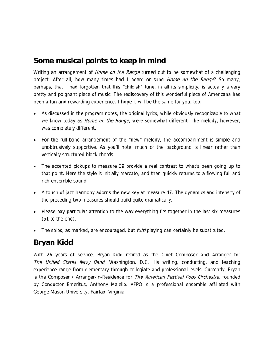 Home On The Range Concert Band scores gallery preview page 3
