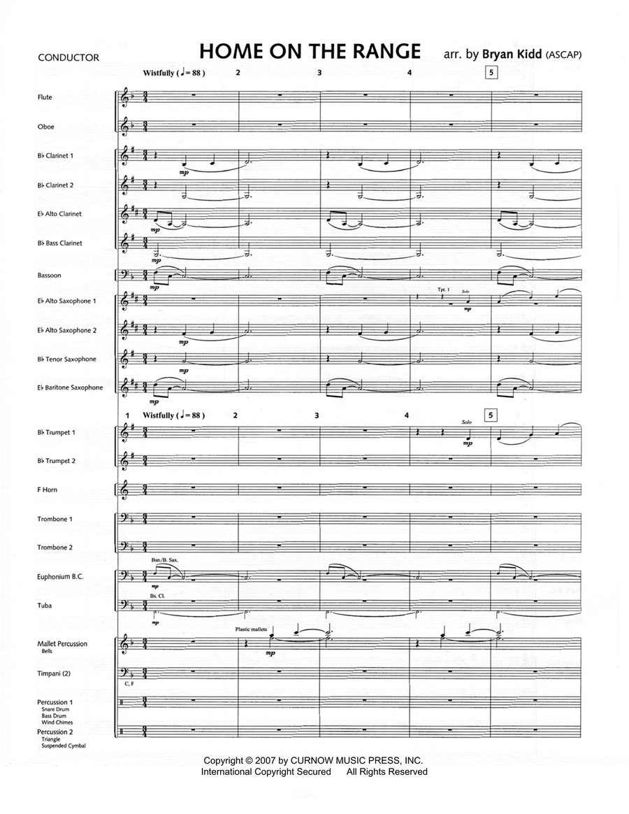 Home On The Range Concert Band scores gallery preview page 4