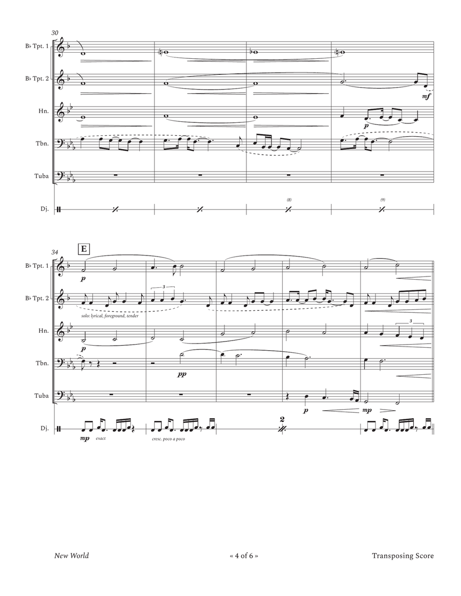 New World New World Brass Quintet scores gallery preview page 4