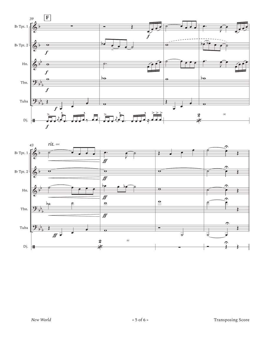 New World New World Brass Quintet scores gallery preview page 5