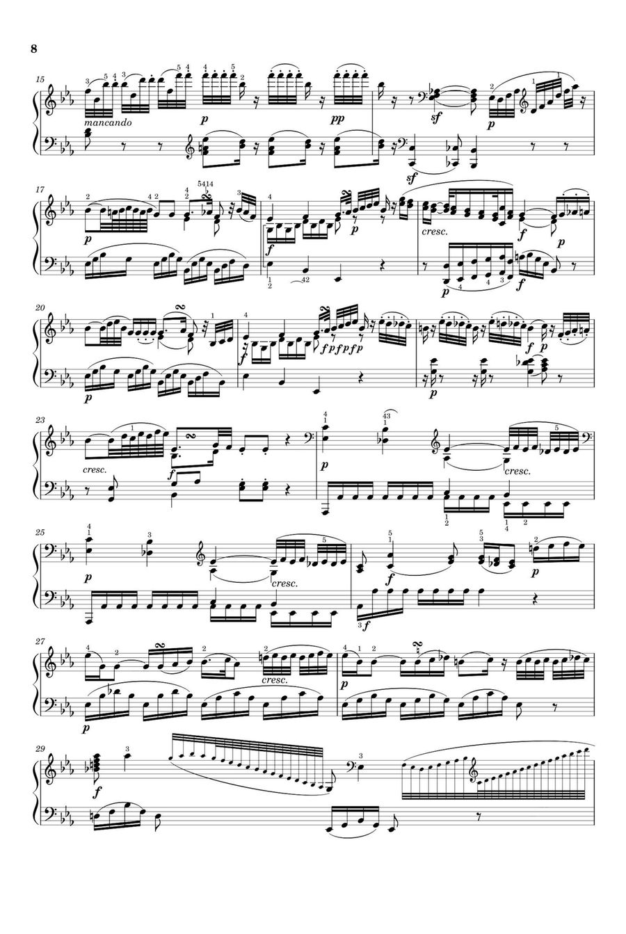 Piano Sonata No. 14, 2nd Movement K. 457 - Wolfgang Amadeus Mozart Piano Solo scores gallery preview page 2