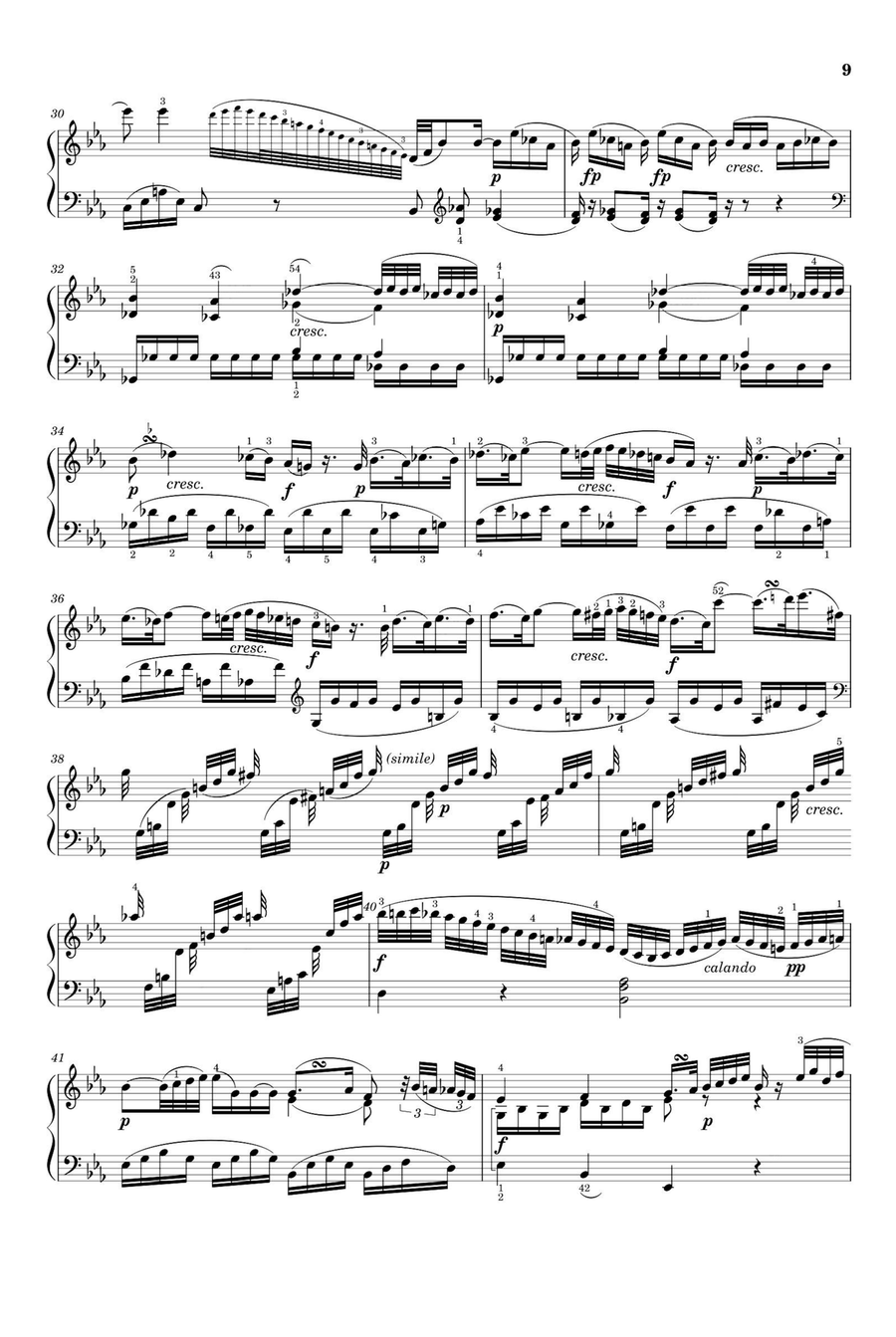Piano Sonata No. 14, 2nd Movement K. 457 - Wolfgang Amadeus Mozart Piano Solo scores gallery preview page 3