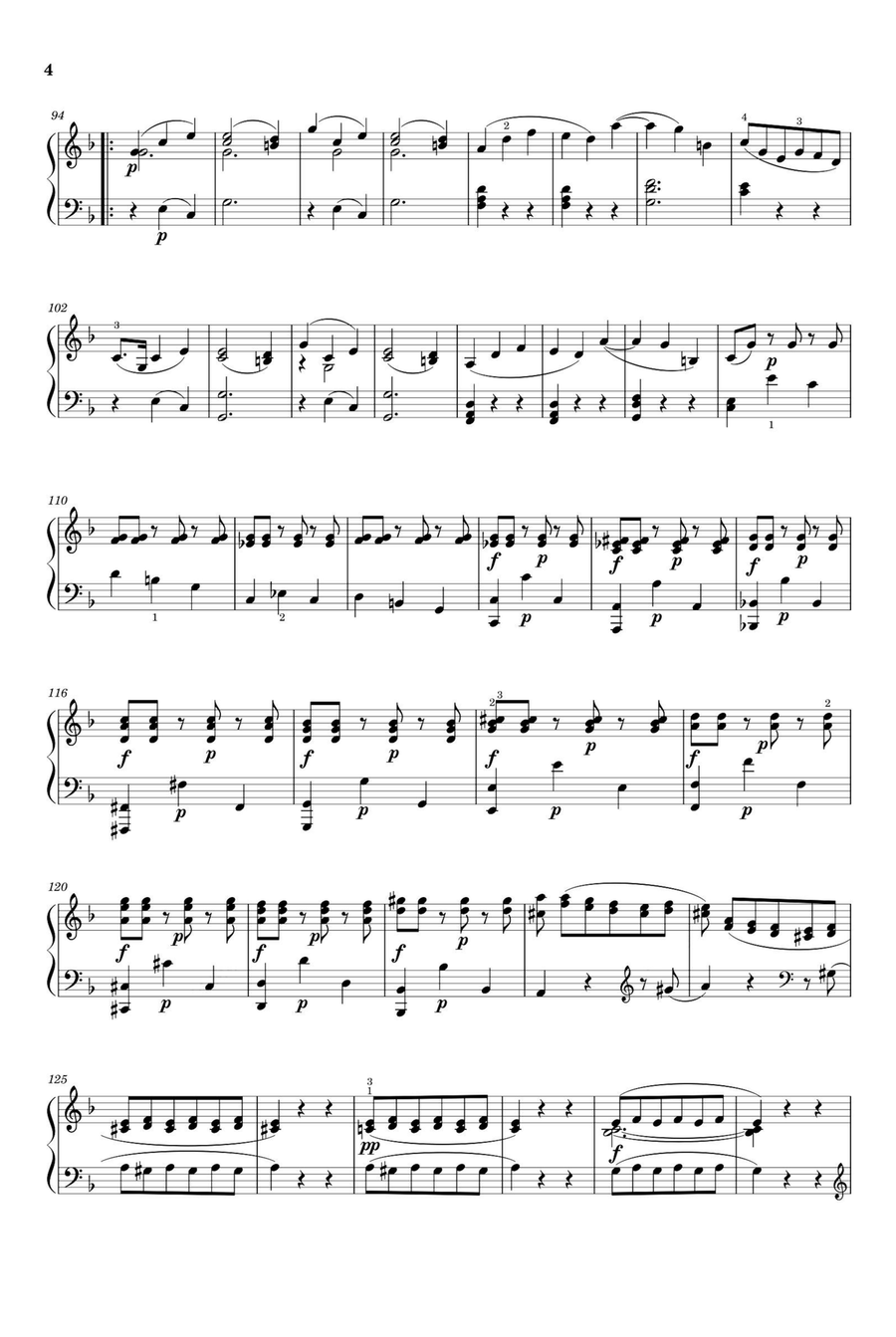 Piano Sonata No. 12, 1st Movement K. 332 - Wolfgang Amadeus Mozart Piano Solo scores gallery preview page 4