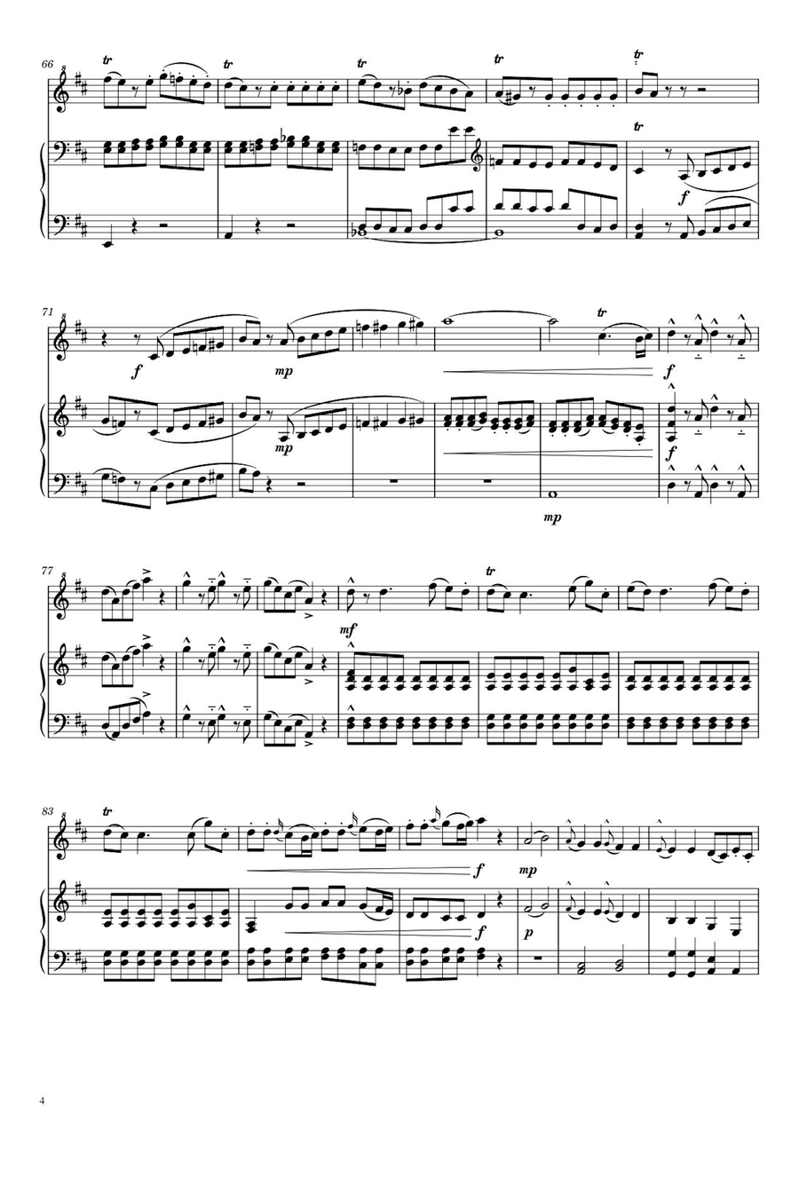 Eine kleine Nachtmusik KV 525 - Wolfgang Amadeus Mozart Flute Solo scores gallery preview page 4