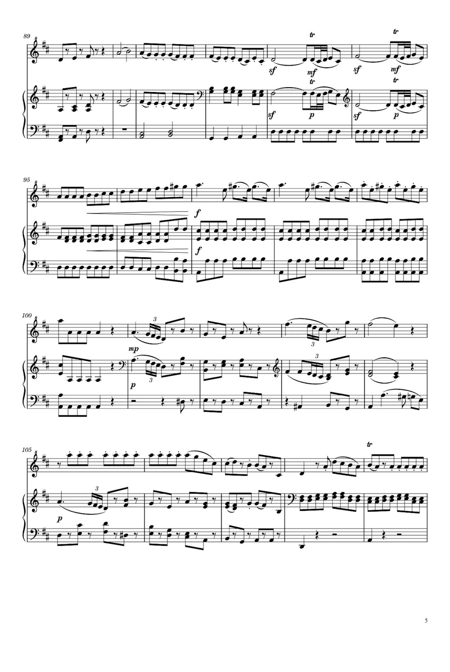 Eine kleine Nachtmusik KV 525 - Wolfgang Amadeus Mozart Flute Solo scores gallery preview page 5