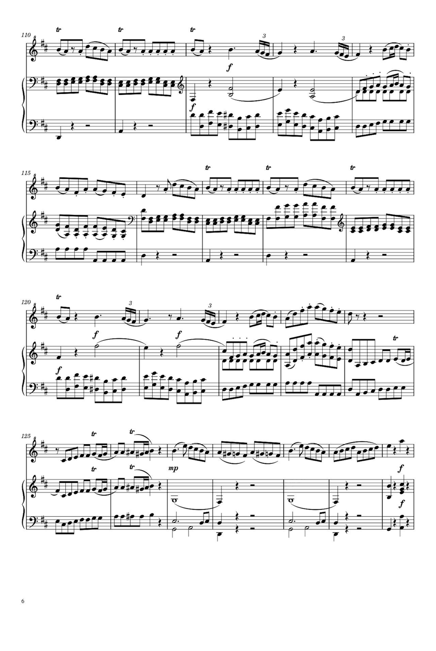 Eine kleine Nachtmusik KV 525 - Wolfgang Amadeus Mozart Flute Solo scores gallery preview page 6