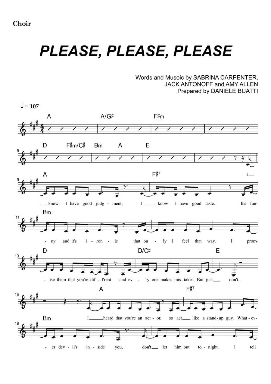 Please Please Please Piano scores gallery preview page 1