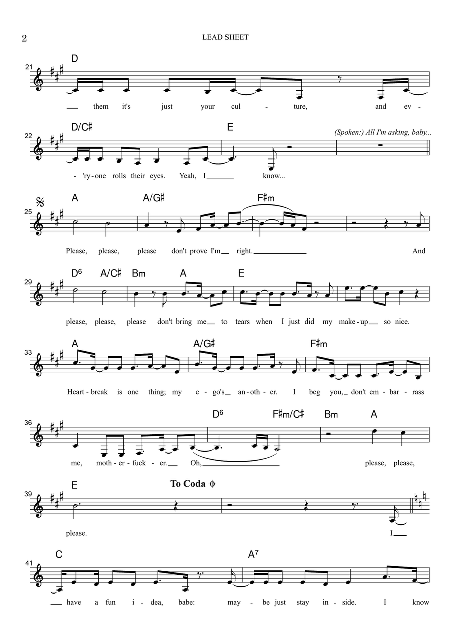 Please Please Please Piano scores gallery preview page 2