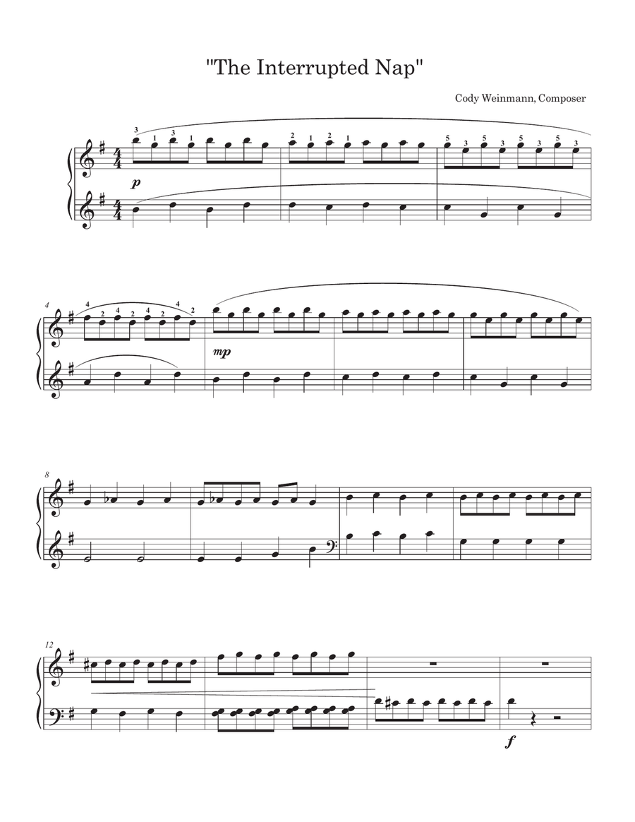 Buzzing of My Discontent Buzzing of My Discontent Piano Method scores gallery preview page 1