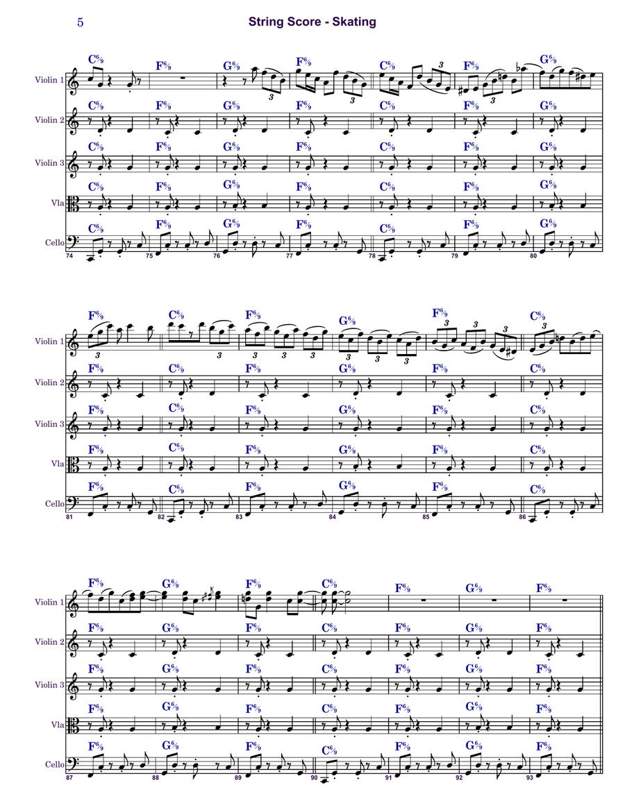 Skating Skating String Orchestra scores gallery preview page 5
