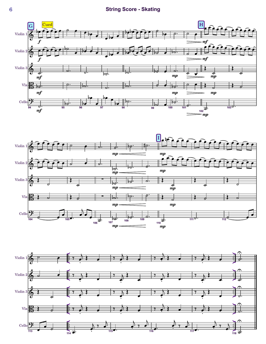 Skating Skating String Orchestra scores gallery preview page 6