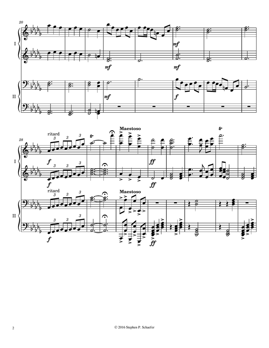 Fantasy on We Three Kings 1 Piano, 4-Hands scores gallery preview page 2