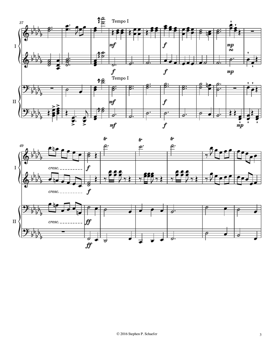 Fantasy on We Three Kings 1 Piano, 4-Hands scores gallery preview page 3