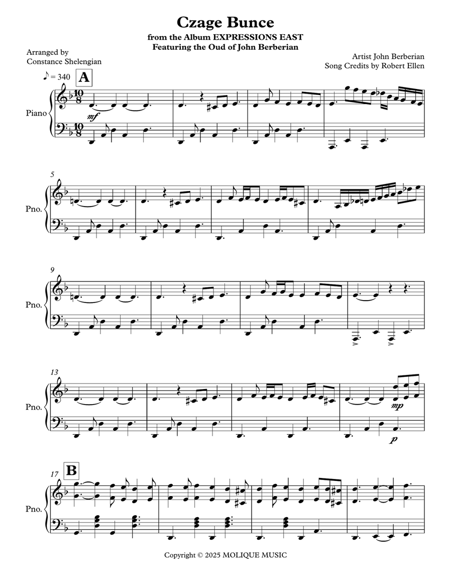 Czage Bunce Piano Solo scores gallery preview page 2