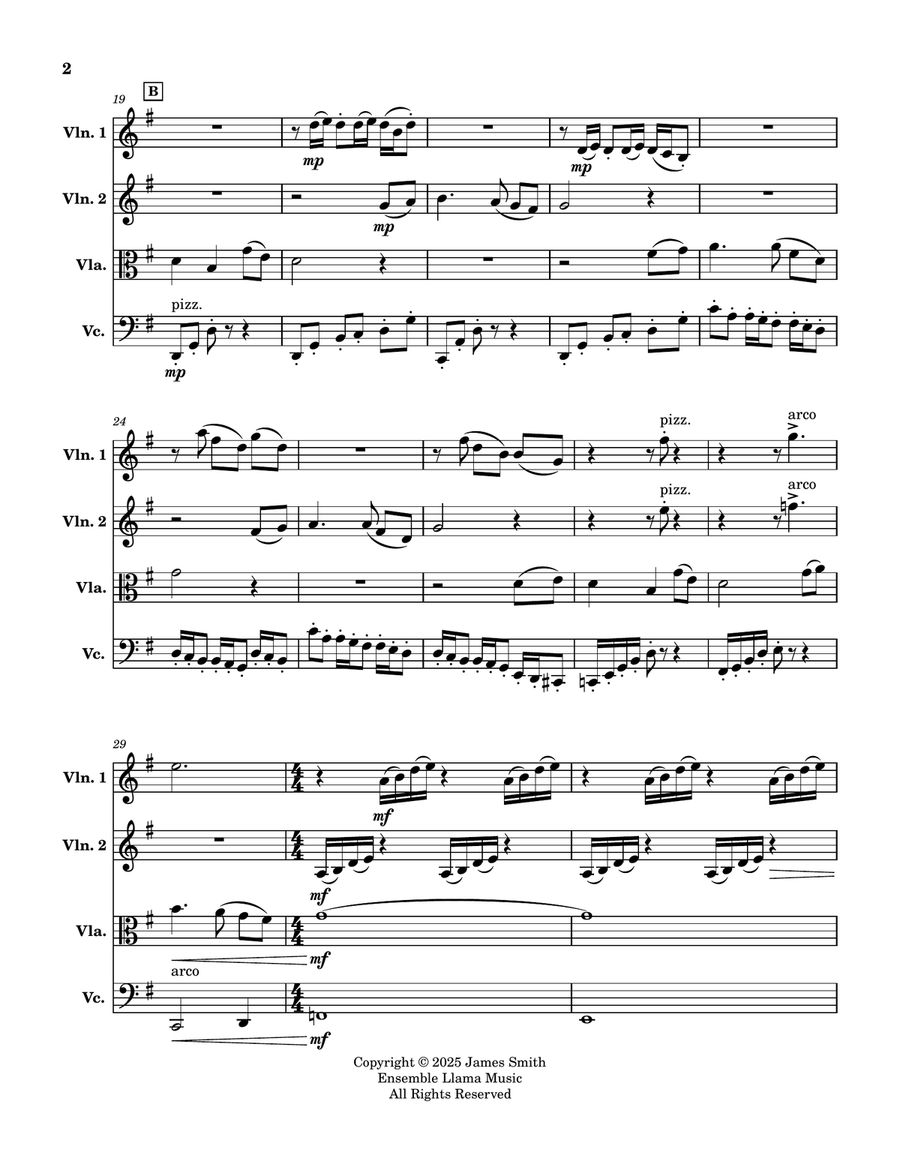 Rock Of Ages - For String Quartet String Quartet scores gallery preview page 2