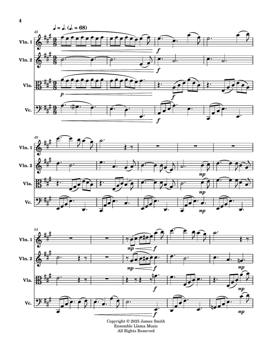 Rock Of Ages - For String Quartet String Quartet scores gallery preview page 4