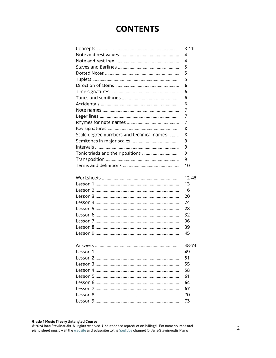 Grade 1 Music Theory Untangled Course Theory Worksheets scores gallery preview page 3