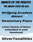 March of the Priests the Magic Flute Easy Piano Sheet Music