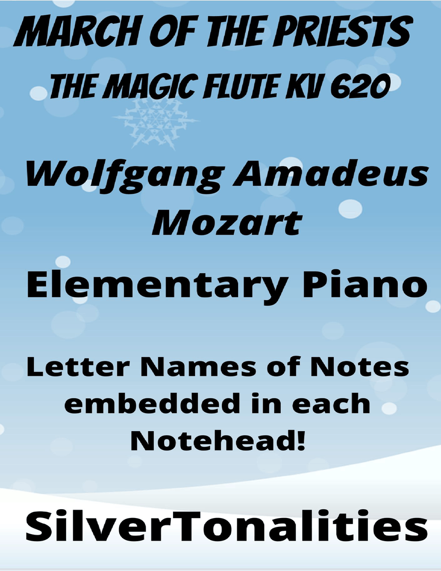 March of the Priests the Magic Flute Easy Piano Sheet Music Easy Piano scores gallery preview page 1