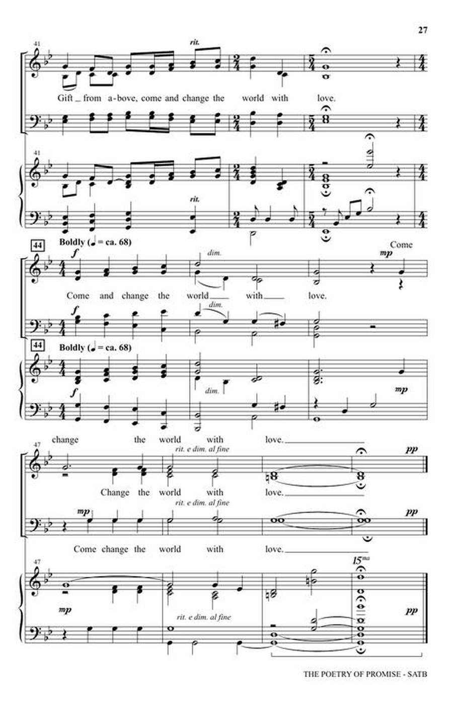 The Poetry of Promise (A Cantata for Christmas) 4-Part scores gallery preview page 6
