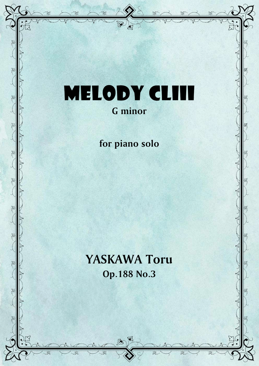 Melody No.153, G minor, Op.188 No.3 Piano Solo scores gallery preview page 1