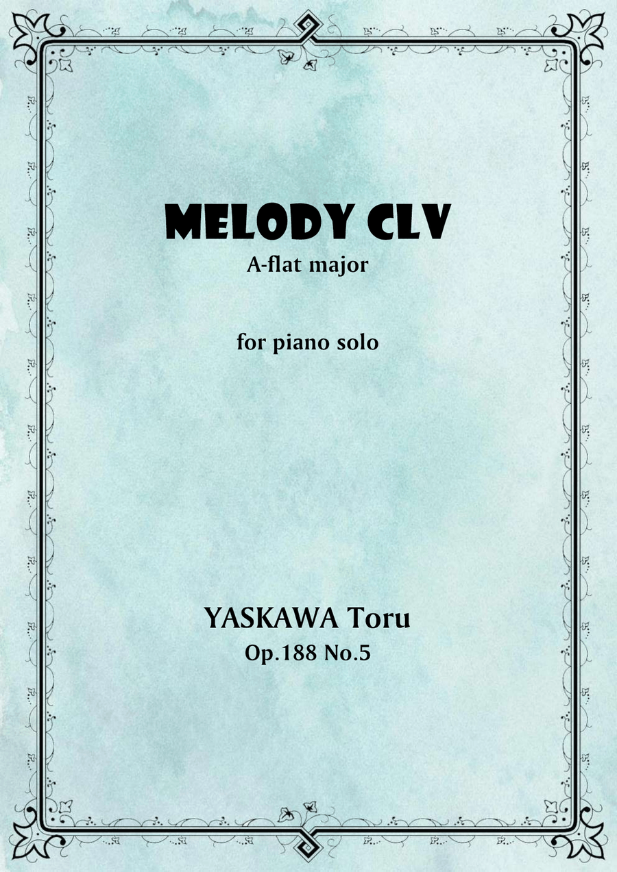 Melody No.155, A-flat mibor, Op.188 No.5 Piano Solo scores gallery preview page 1