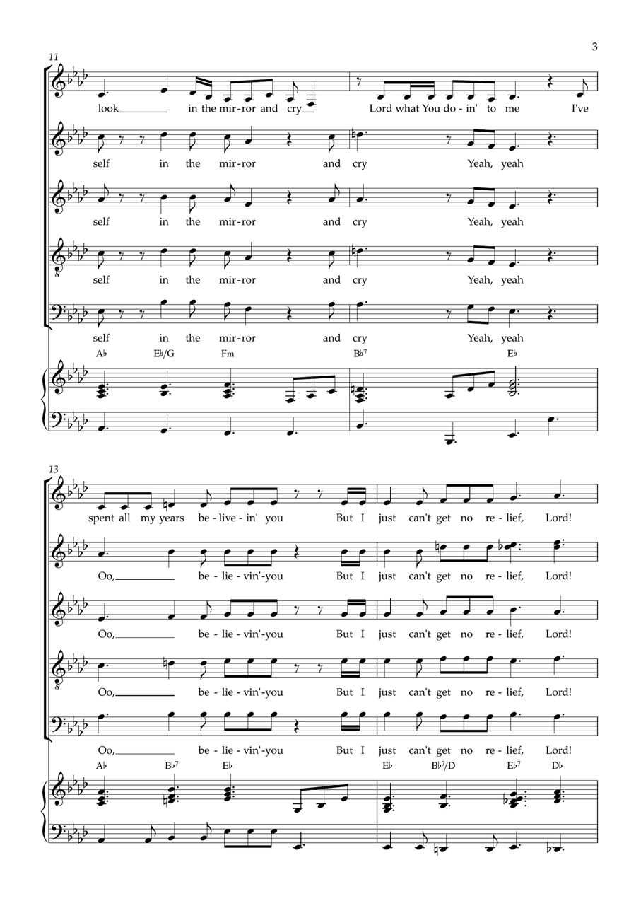 Somebody To Love Somebody To Love 4-Part scores gallery preview page 3