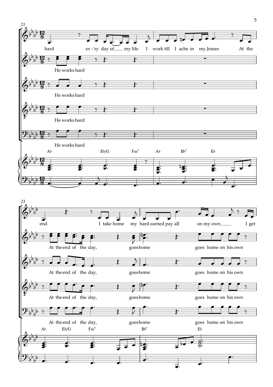 Somebody To Love Somebody To Love 4-Part scores gallery preview page 5