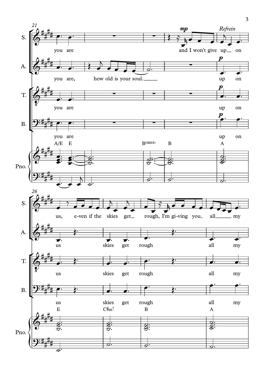 I Won't Give Up I Won't Give Up Choir scores gallery preview page 3