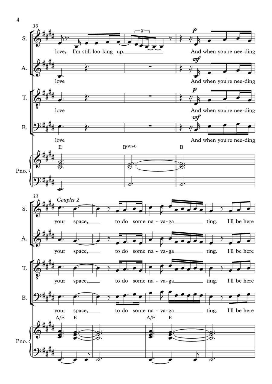 I Won't Give Up I Won't Give Up Choir scores gallery preview page 4