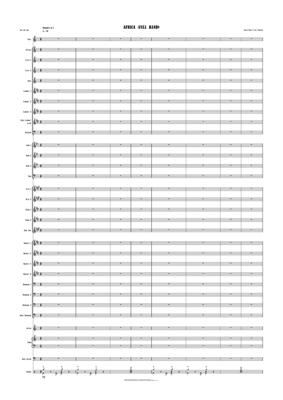 Africa Africa Concert Band scores gallery preview page 1