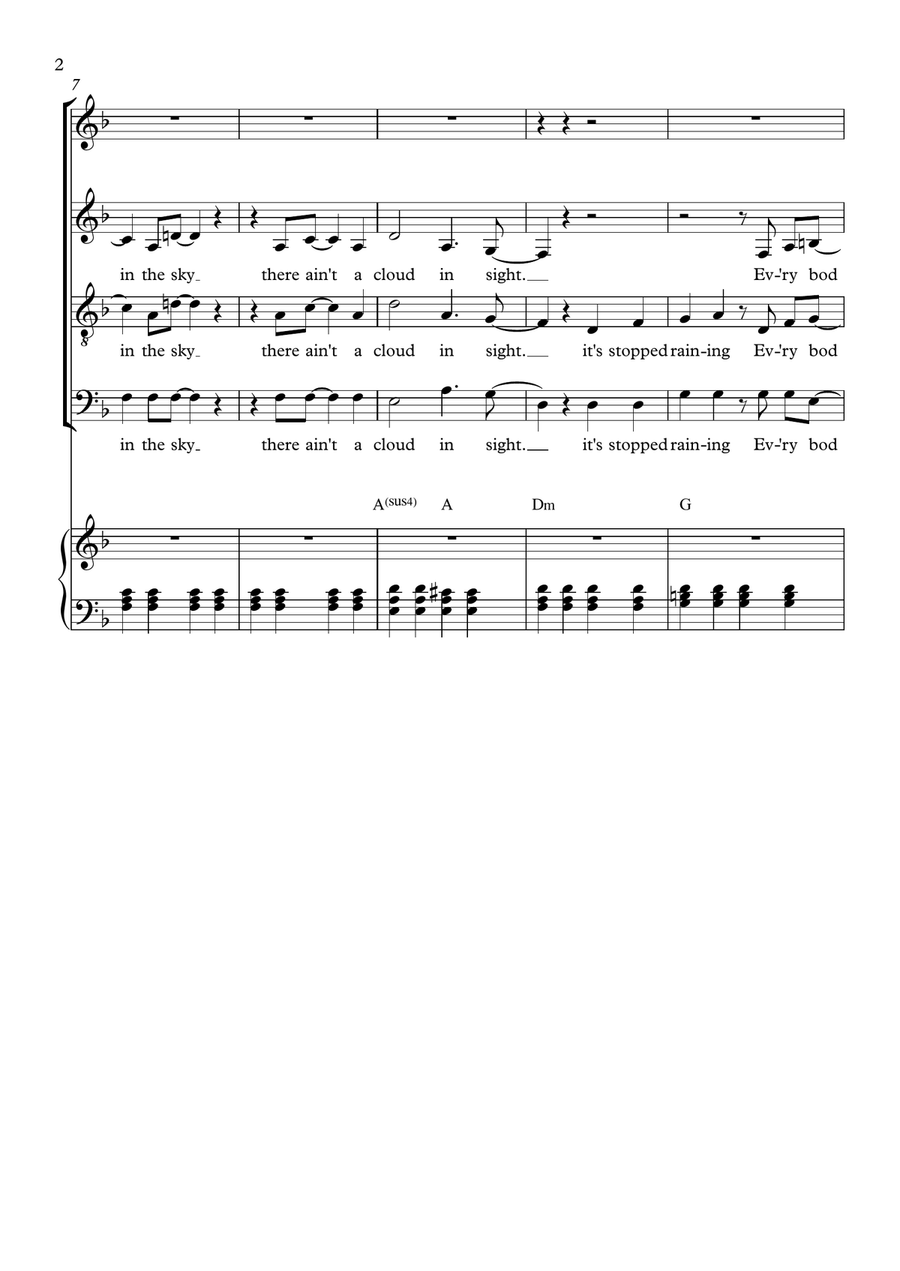 Mr. Blue Sky Mr. Blue Sky 4-Part scores gallery preview page 2