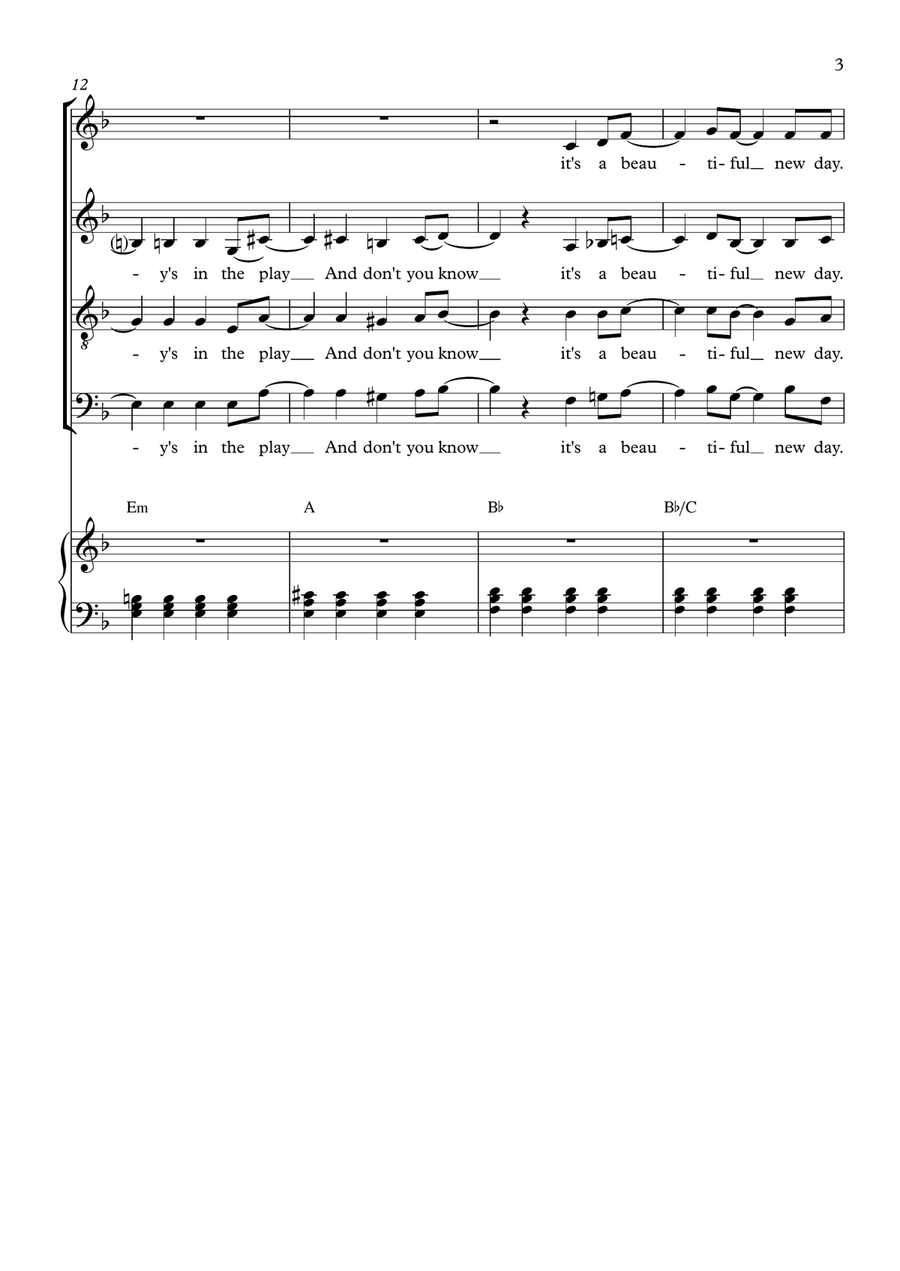 Mr. Blue Sky Mr. Blue Sky 4-Part scores gallery preview page 3