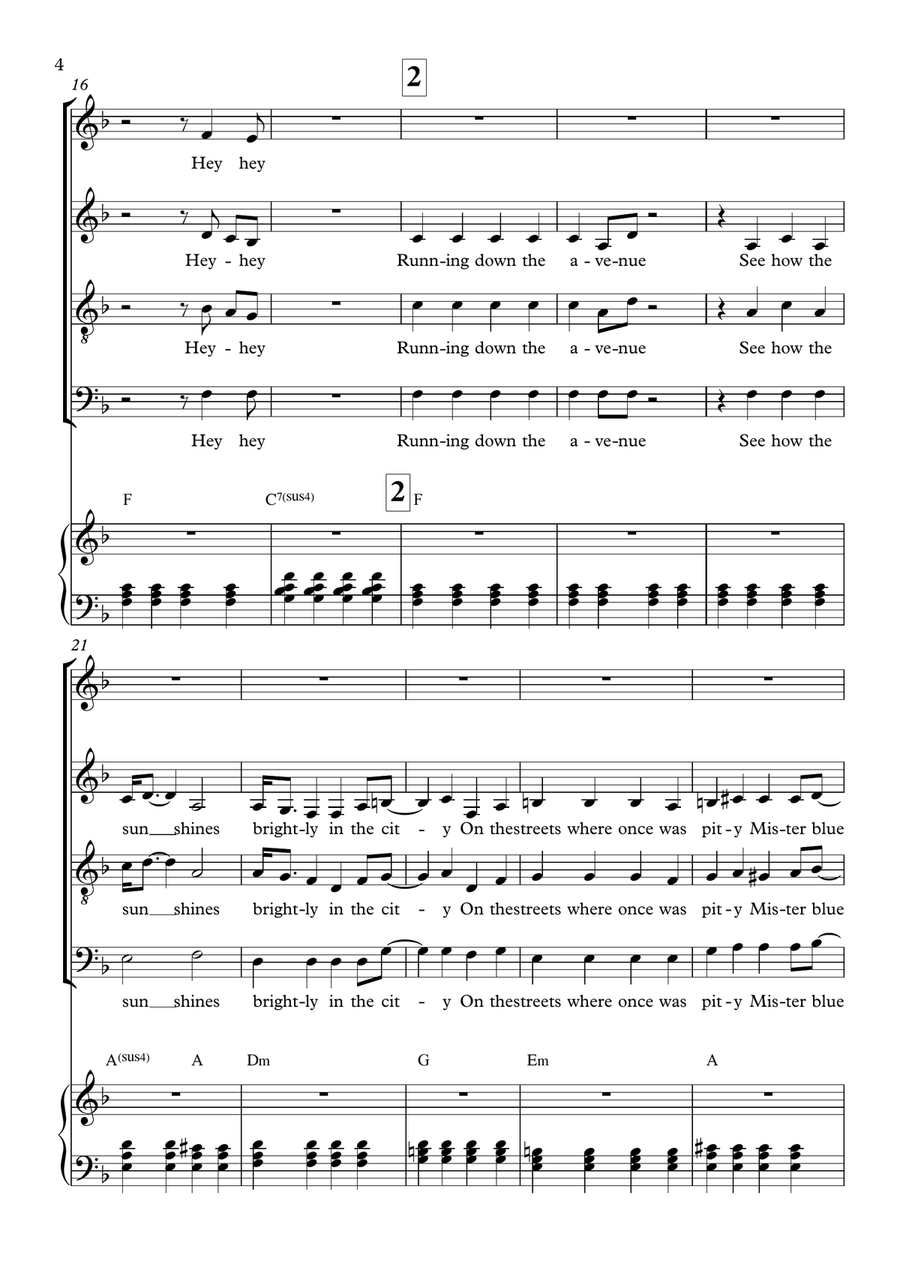 Mr. Blue Sky Mr. Blue Sky 4-Part scores gallery preview page 4