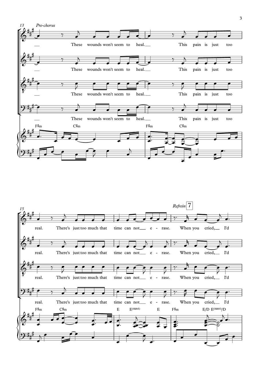 My Immortal My Immortal 4-Part scores gallery preview page 3