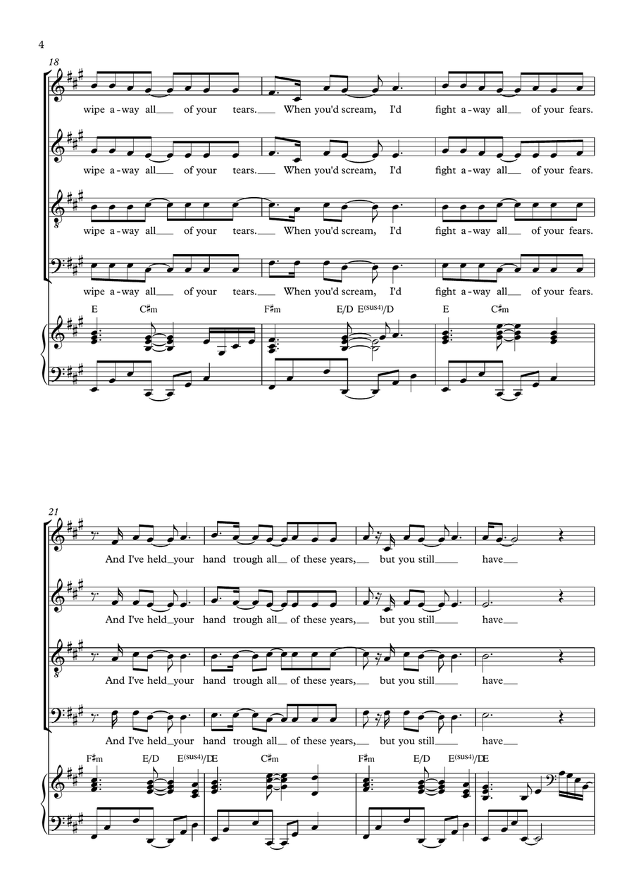 My Immortal My Immortal 4-Part scores gallery preview page 4