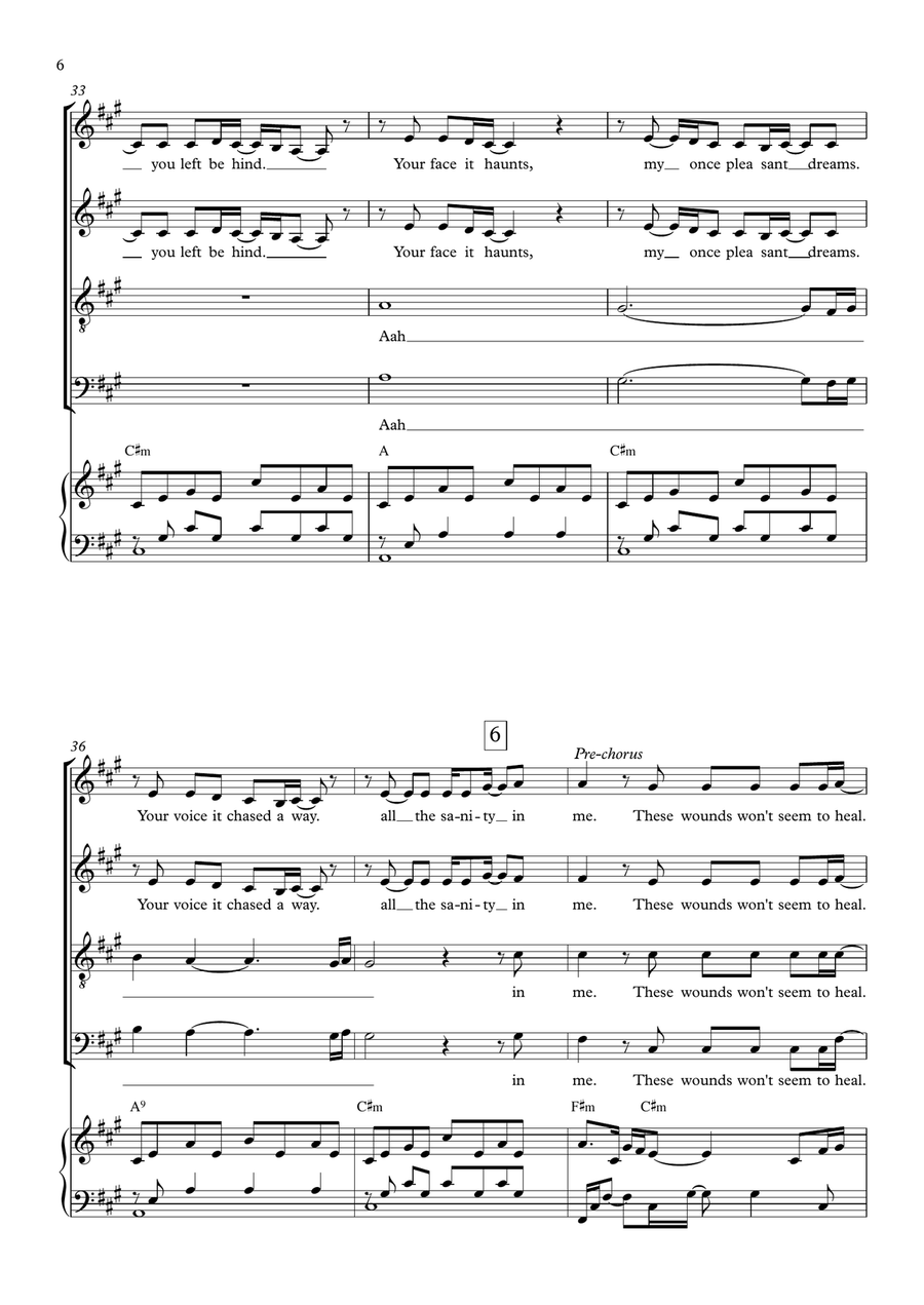 My Immortal My Immortal 4-Part scores gallery preview page 6