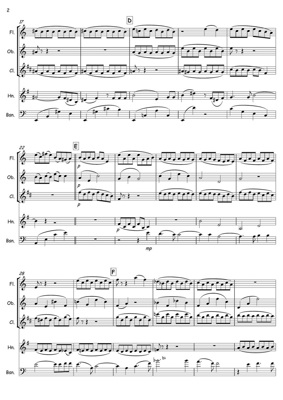 Cantilena Cantilena Woodwind Quintet scores gallery preview page 2