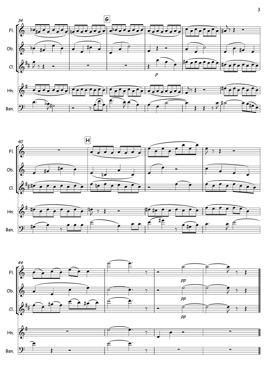 Cantilena Cantilena Woodwind Quintet scores gallery preview page 3