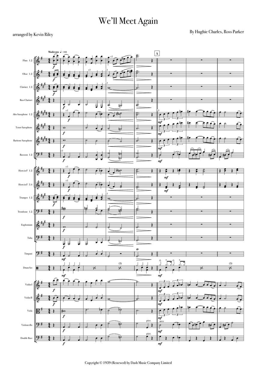We'll Meet Again Full Orchestra scores gallery preview page 1