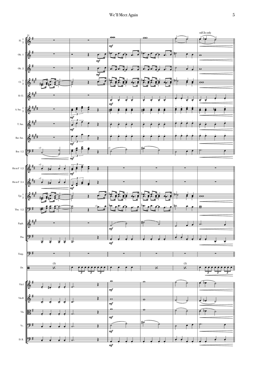 We'll Meet Again Full Orchestra scores gallery preview page 5