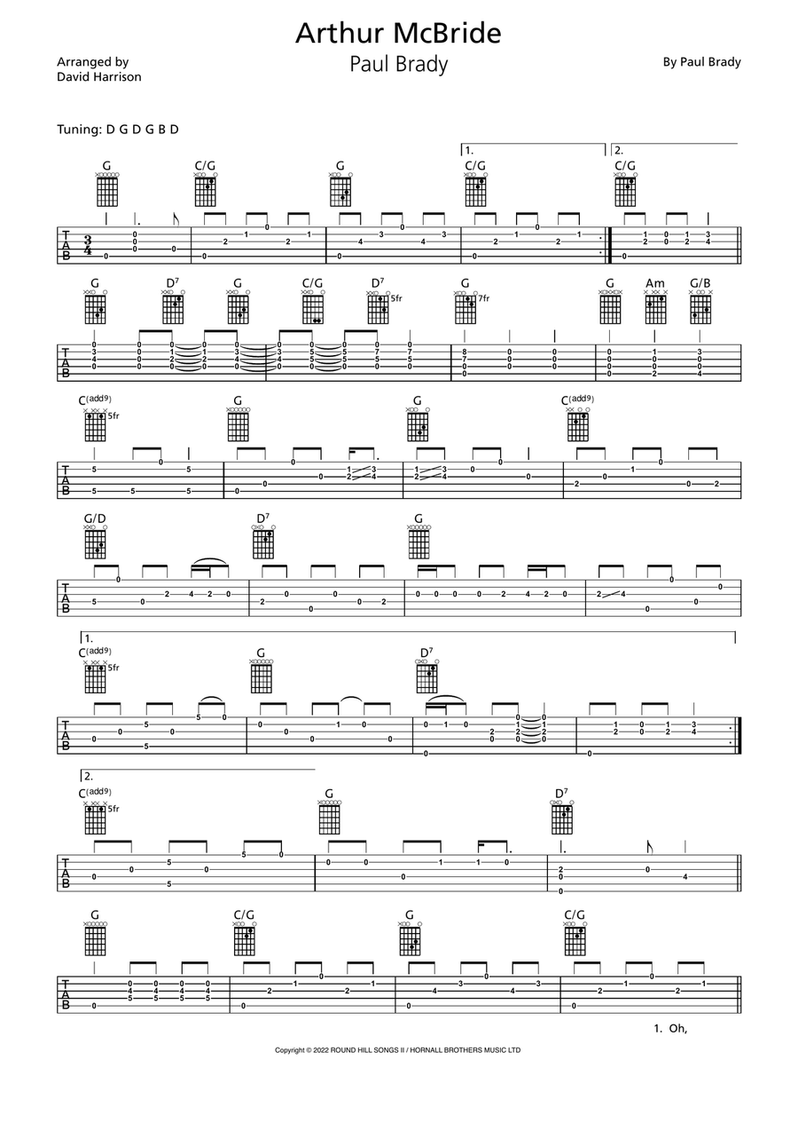 Arthur Mcbride Arthur Mcbride Acoustic Guitar scores gallery preview page 1