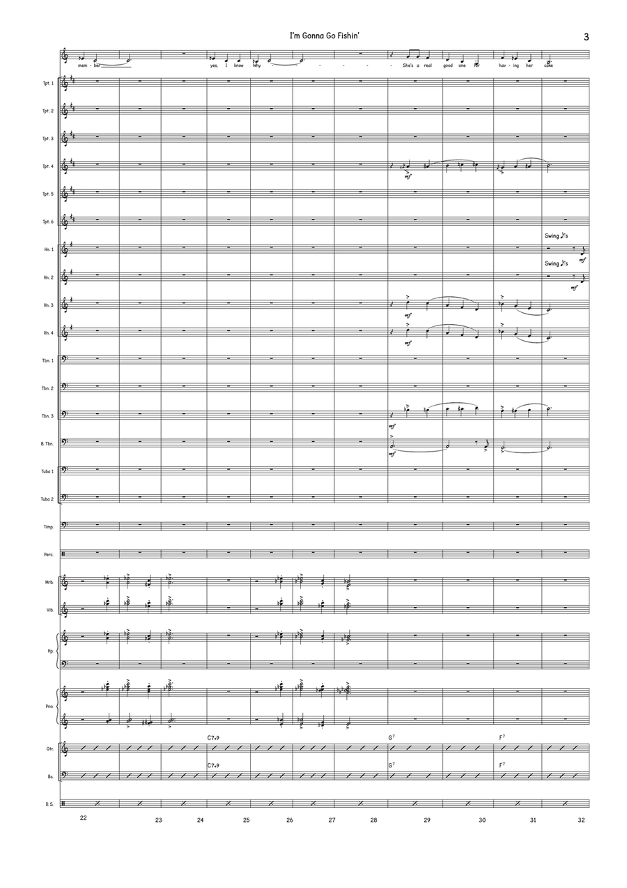 I'm Gonna Go Fishin' I'm Gonna Go Fishin' Jazz Ensemble scores gallery preview page 3